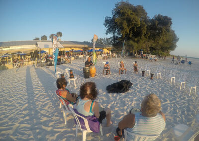 Anna-Maria-Island-Harbor-Lane-Court-Rental-drum-circle-on-the-beach