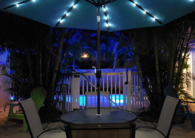 Anna-Maria-Island-Harbor-Lane-Court-Rental-patio-at-night