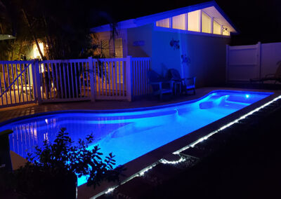 Slide Show Anna-Maria-Island-Harbor-Lane-Court-Rental-pool-at-night